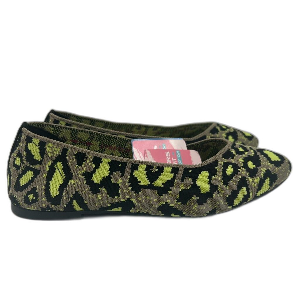 Skechers Comfort Ballet Flats Cleo-Claw Leopard Print Womens Size 6
